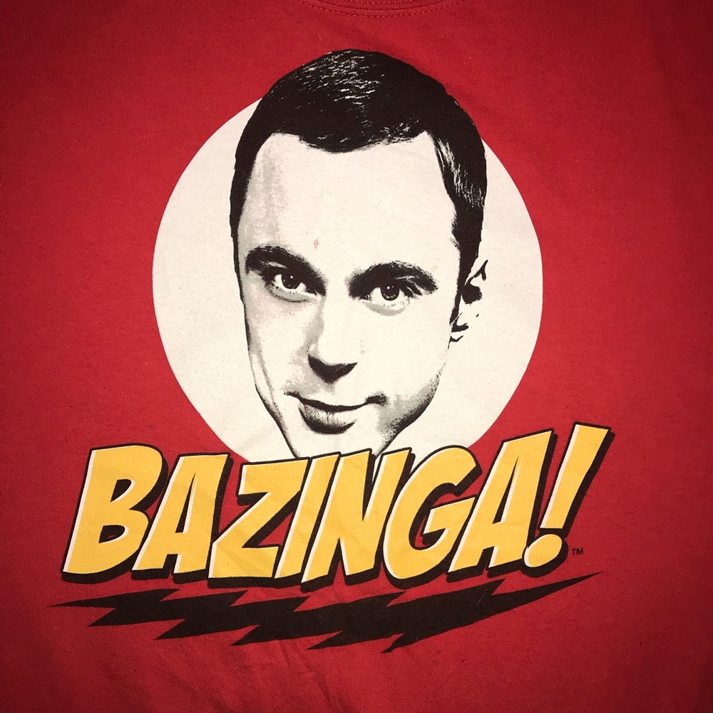 UNISEX BAZINGA! Big Bang Theory Sheldon T-shirt - Picture 2 of 3